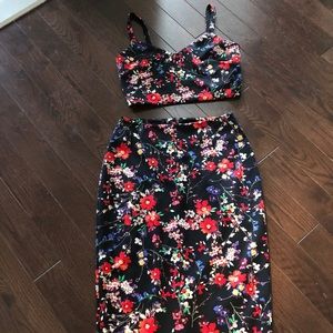 Crop top and skirt set